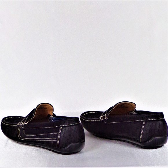 STEVE HARVEY CELEBRITY EDITION size 7 black flat-heel loafers all synth. mat. - Picture 10 of 16